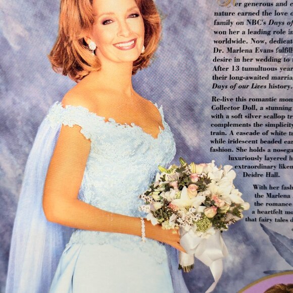 Days Of Our Lives MARLENA EVANS Doll 1999 Bridal Wedding Gown NIB - Picture 7 of 13